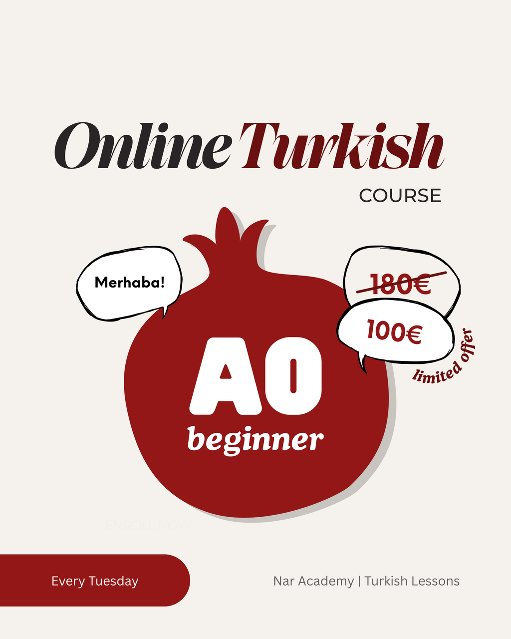 Learn Turkish From Zero - A0 Turkish Course by Nar Academy